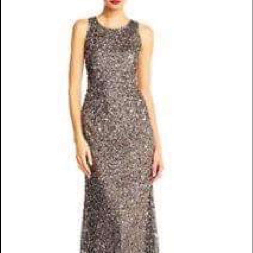 Copper sequin gown